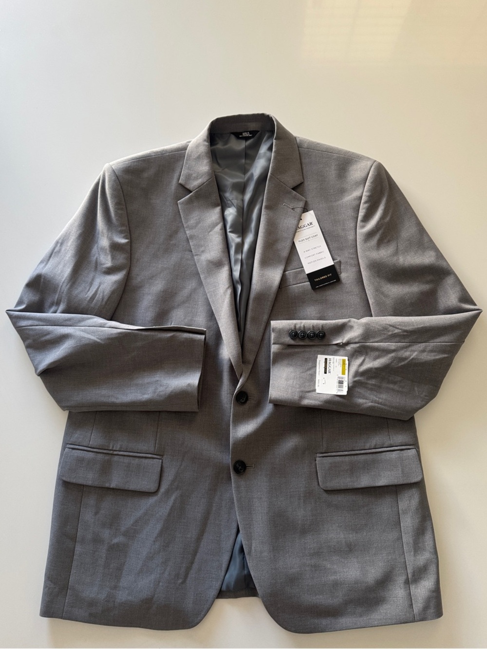 Haggar Light Gray Two-Button Sport Coat